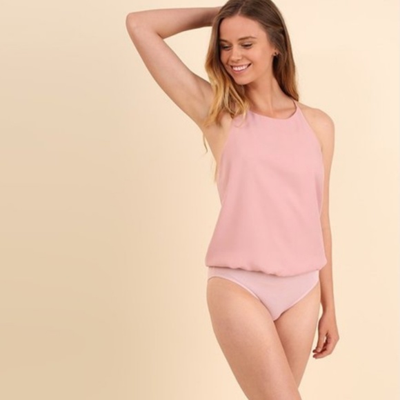 Umgee Blush Bodysuit Slit Back - Picture 3 of 8